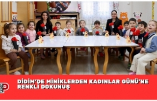 DİDİM’DE MİNİKLERDEN KADINLAR GÜNÜ’NE RENKLİ...