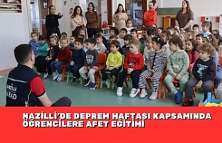 NAZİLLİ’DE DEPREM HAFTASI KAPSAMINDA ÖĞRENCİLERE...