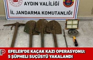 EFELER’DE KAÇAK KAZI OPERASYONU: 5 ŞÜPHELI SUÇÜSTÜ...