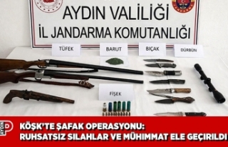 KÖŞK’TE ŞAFAK OPERASYONU: RUHSATSIZ SILAHLAR...