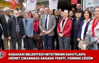 KUŞADASI BELEDİYESİ HEYETİNDEN DAVUTLAR’A HİZMET...