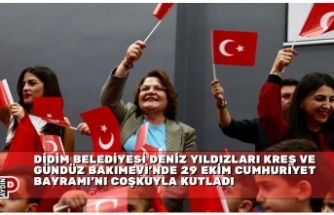 DİDİM BELEDİYESİ DENİZ YILDIZLARI KREŞ VE GÜNDÜZ BAKIMEVİ’NDE 29 EKİM CUMHURİYET BAYRAMI’NI COŞKUYLA KUTLADI