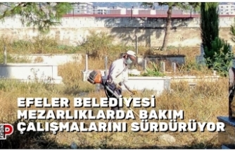 EFELER BELEDİYESİ MEZARLIKLARDA BAKIM ÇALIŞMALARINI SÜRDÜRÜYOR
