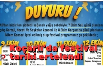 Koçarlı’da festival tarihi ertelendi