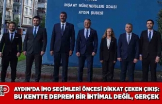 AYDIN’DA İMO SEÇİMLERİ ÖNCESİ DİKKAT ÇEKEN ÇIKIŞ: BU KENTTE DEPREM BİR İHTİMAL DEĞİL, GERÇEK