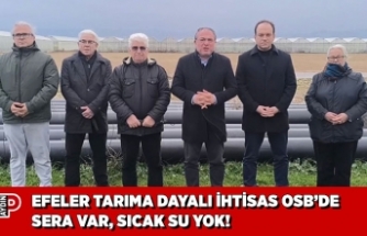 EFELER TARIMA DAYALI İHTİSAS OSB’DE SERA VAR, SICAK SU YOK!