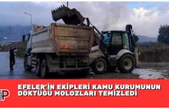 EFELER’İN EKİPLERİ KAMU KURUMUNUN DÖKTÜĞÜ MOLOZLARI TEMİZLEDİ