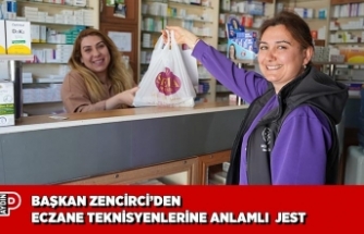 BAŞKAN ZENCİRCİ’DEN ECZANE TEKNİSYENLERİNE ANLAMLI  JEST
