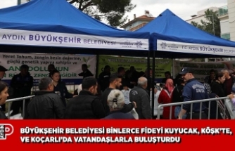 BÜYÜKŞEHİR BELEDİYESİ BİNLERCE FİDEYİ KUYUCAK, KÖŞK’TE, KARACASU VE KOÇARLI’DA VATANDAŞLARLA BULUŞTURDU