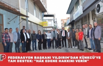 FEDERASYON BAŞKANI YILDIRIM’DAN KÜNKCÜ’YE TAM DESTEK: “HAK EDENE HAKKINI VERİN”