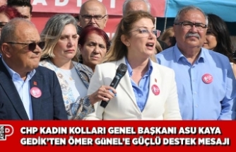 CHP KADIN KOLLARI GENEL BAŞKANI ASU KAYA GEDİK’TEN ÖMER GüNEL’E GÜÇLÜ DESTEK MESAJI