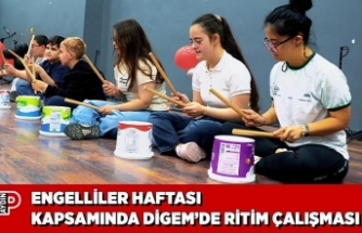 ENGELLİLER HAFTASI KAPSAMINDA DİGEM’DE RİTİM ÇALIŞMASI
