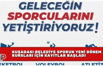 KUŞADASI BELEDİYE SPORUN YENİ DÖNEM KURSLARI İÇİN KAYITLAR BAŞLADI