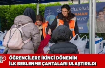 ÖĞRENCİLERE İKİNCİ DÖNEMİN İLK BESLENME ÇANTALARI ULAŞTIRILDI