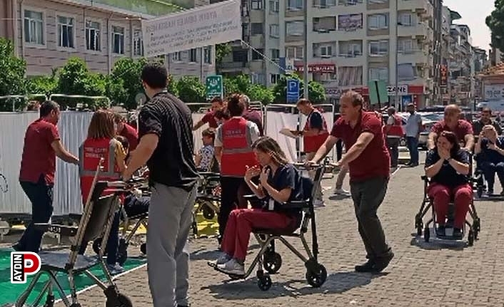 Aydın Devlet Hastanesi’nde yangın ve deprem tatbikatı yapıldı