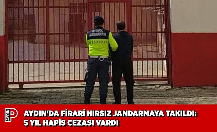 AYDIN'DA FİRARİ HIRSIZ JANDARMAYA TAKILDI: 5 YIL HAPİS CEZASI VARDI