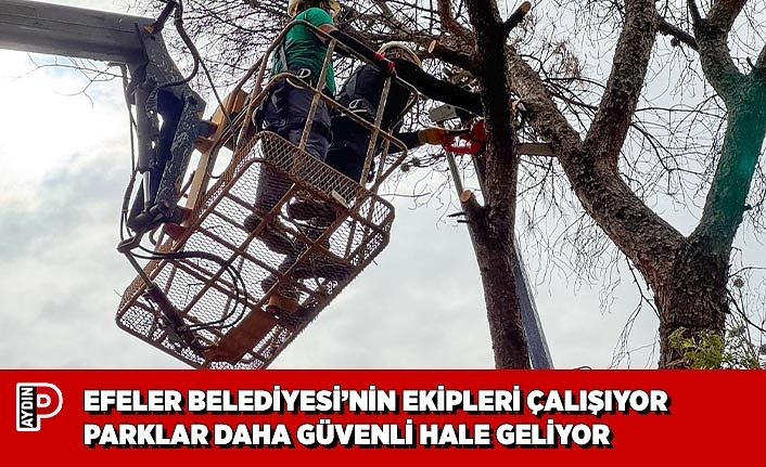 EFELER BELEDİYESİ’NİN EKİPLERİ ÇALIŞIYOR PARKLAR DAHA GÜVENLİ HALE GELİYOR