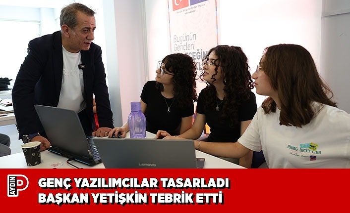 GENÇ YAZILIMCILAR TASARLADI BAŞKAN YETİŞKİN TEBRİK ETTİ